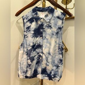 No Boundaries Sleeveless Tie Dye Blouse